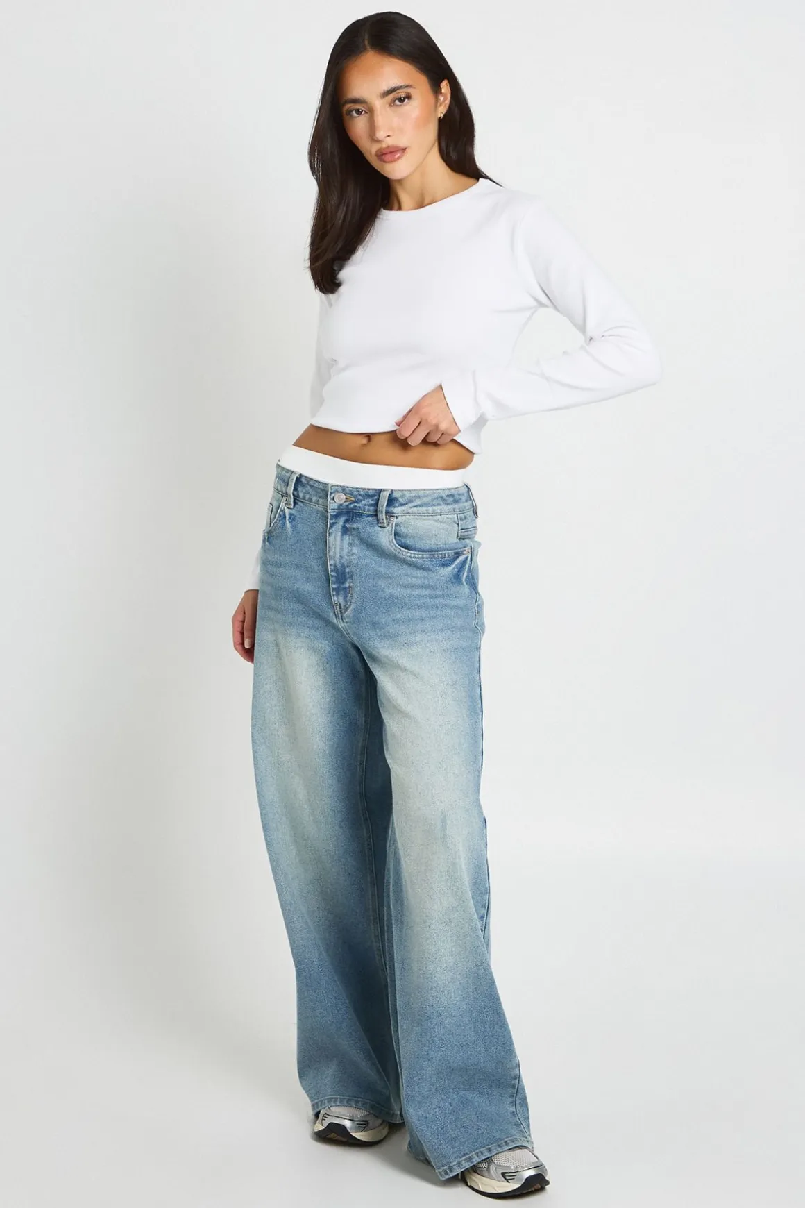 Le Jean Jambe Large Taille Mi-haute