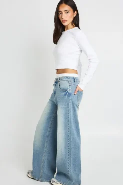 Le Jean Jambe Large Taille Mi-haute