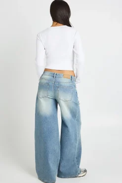 Le Jean Jambe Large Taille Mi-haute