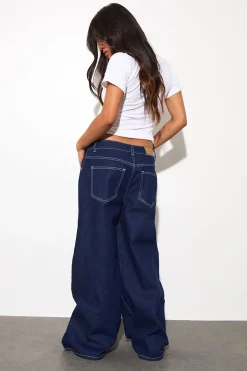 boohoo Le Jean Large Taille Mi-haute Petite<Femme Denim|Jeans