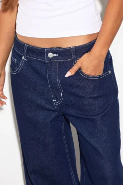 boohoo Le Jean Large Taille Mi-haute Petite<Femme Denim|Jeans