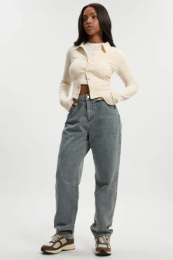 Le Jean Mom à Taille Haute