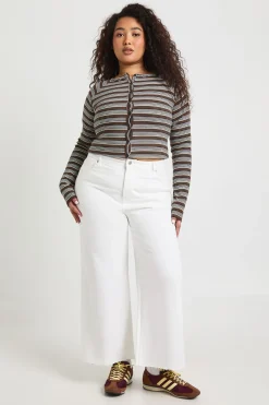 Le Jean Plus Taille Haute Raccourci Coupe Large