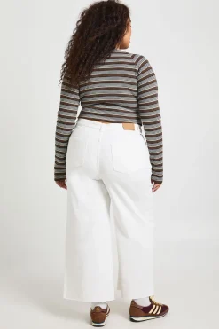 Le Jean Plus Taille Haute Raccourci Coupe Large