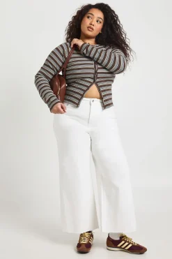 Le Jean Plus Taille Haute Raccourci Coupe Large