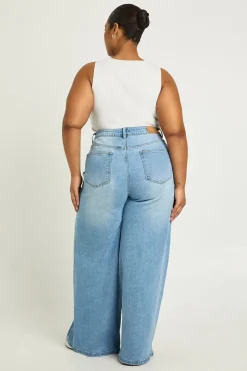 Le Jean Plus à taille mi-haute et jambe large