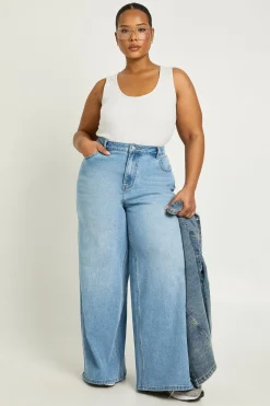 Le Jean Plus à taille mi-haute et jambe large