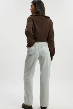 boohoo Le jean taille haute ample et droit<Femme Denim|Jeans