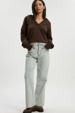 boohoo Le jean taille haute ample et droit<Femme Denim|Jeans