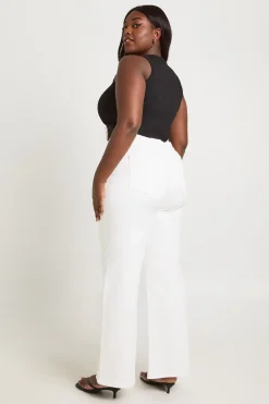 Le Jean Taille Haute Coupe Droite Grande Taille