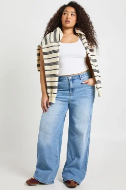 Le Jean Taille Haute Jambe Droite Plus