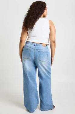 Le Jean Taille Haute Jambe Droite Plus