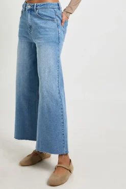 Le Jean Taille Haute Raccourci Jambe Large