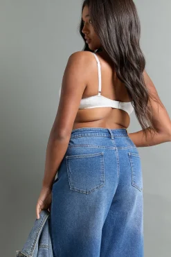 boohoo Le Jean Taille Mi-haute À Jambe Large<Femme Denim|Jeans