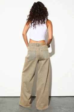 Le Jean Taille Mi-haute Jambe Large