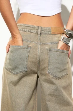 Le Jean Taille Mi-haute Jambe Large