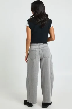 Le Jean Taille Moyenne Coupe Barrel Petite