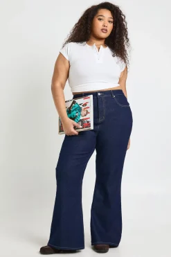 Le Jean Évasé Taille Haute Grande Taille