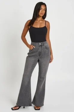 Le Jean Évasé Taille Haute Petite