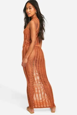 L'ensemble en maille Ladder Stitch Racer Top And Maxi Skirt