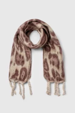 Leopard Chunky Oversized Fringe Scarf