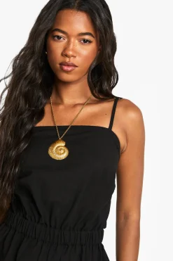 boohoo Linen Look Backless Playsuit<Femme Combinaisons Et Combishorts