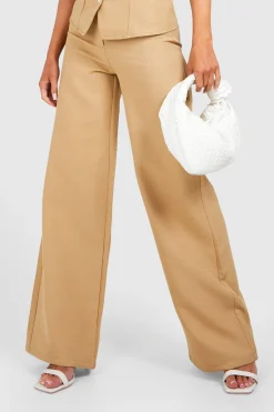 Linen Look Pantalon à jambes larges