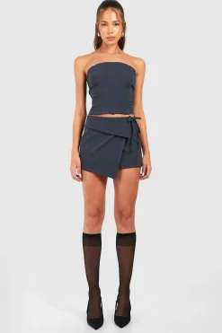 Longline Bandeau & Jupe Mini Asymétrique
