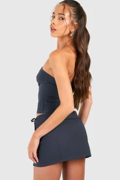 Longline Bandeau & Jupe Mini Asymétrique
