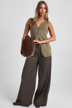 boohoo Longline Tricoté Gilet<Femme Pulls Et Gilets|Toutes Les Mailles