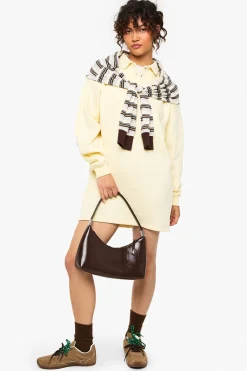 Long Sleeve Collared Sweat Dress