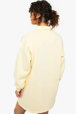Long Sleeve Collared Sweat Dress