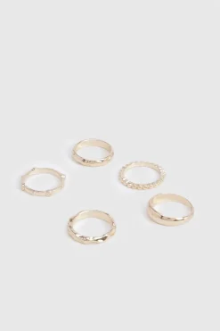 boohoo Lot de 5 Bagues Abstraites es< Bagues