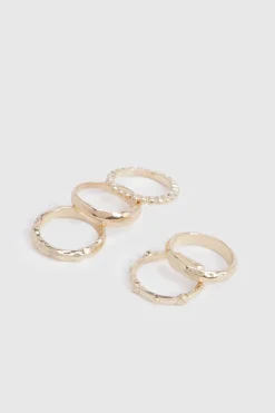 boohoo Lot de 5 Bagues Abstraites es< Bagues