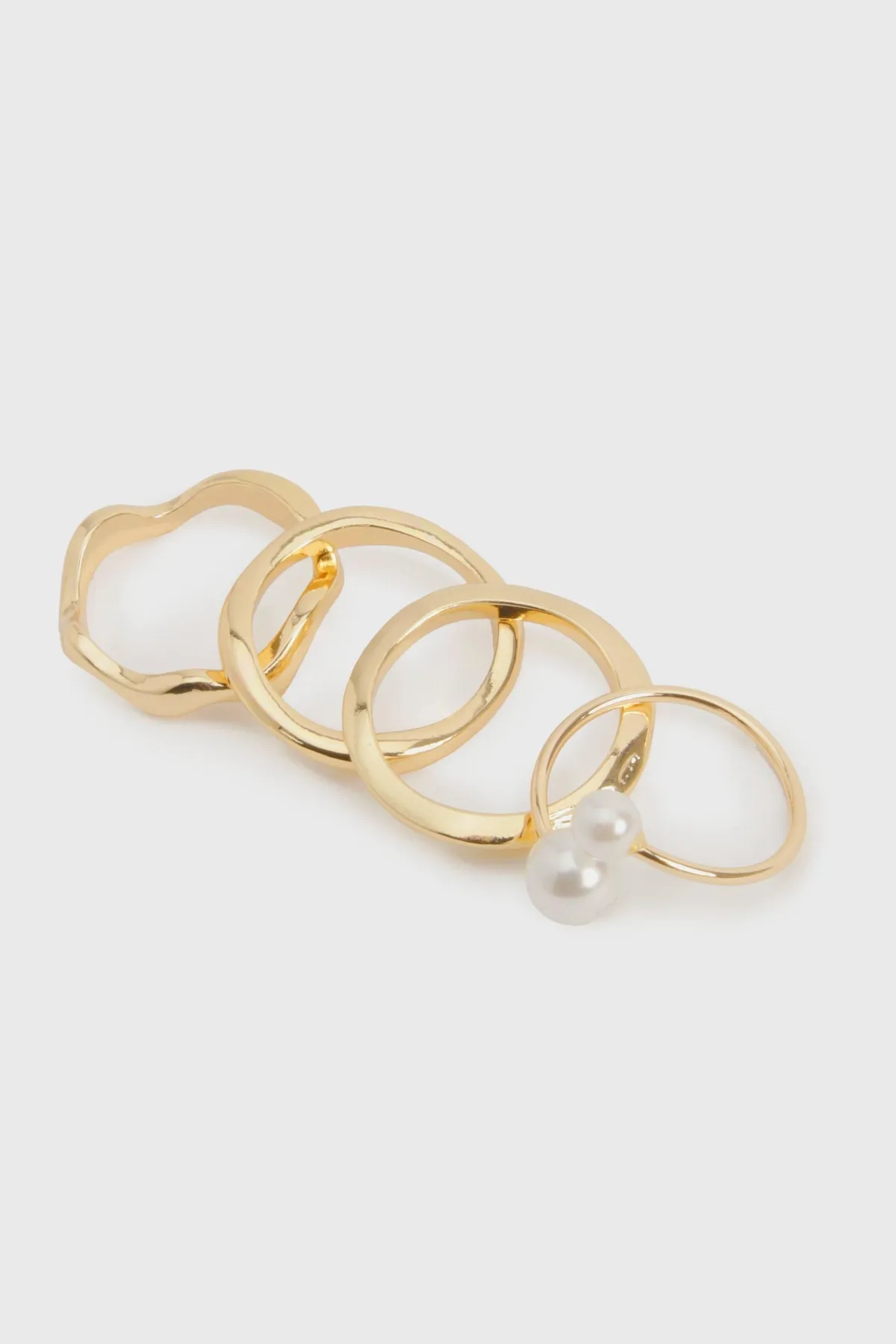 boohoo Lot De Bagues À Détails De Perles< Bagues