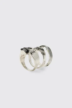 boohooMAN Lot De 3 Bagues Gothiques es<Homme Bijoux Et Montres