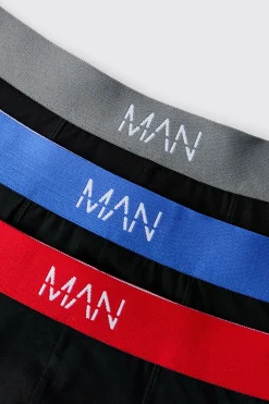Lot De 3 Boxers Homme À Ceintures Multicolores