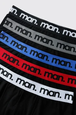 boohooMAN Lot De 5 Boxers Homme Noirs Avec Ceintures s<Homme Sous-Vêtements|Tout Afficher