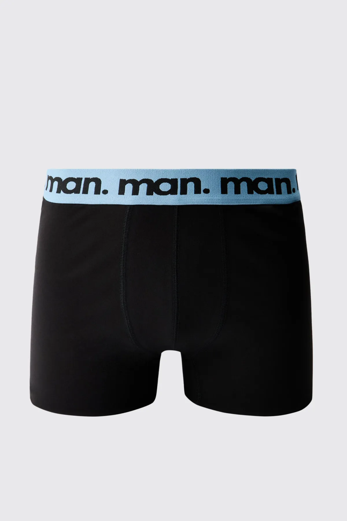 boohooMAN Lot De 3 Boxers Homme Noirs Avec Ceinture Multi Logo Man.<Homme Sous-Vêtements