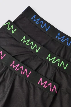 Lot de 3 Boxers Performance Active Homme Logo Néon