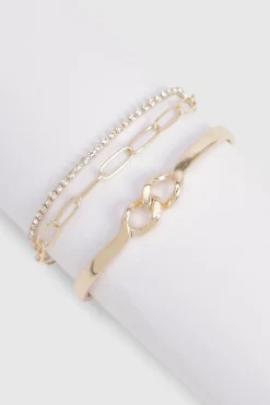 boohoo Lot de 3 Bracelets s à Perles et Maillons< Bracelets