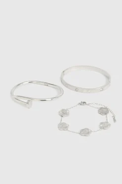 boohoo Lot de 3 bracelets à détails s< Bracelets