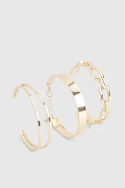 boohoo Lot de Bracelets Manchette Épais Pack< Bracelets