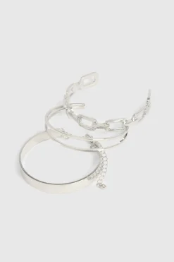 boohoo Lot de 3 bracelets manchettes imposants< Bracelets