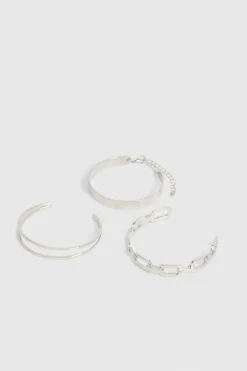 boohoo Lot de 3 bracelets manchettes imposants< Bracelets