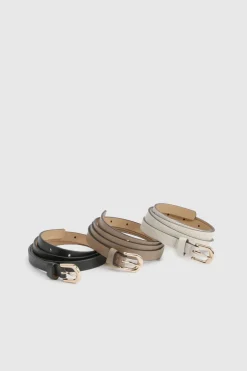 Lot de 3 ceintures fines basiques