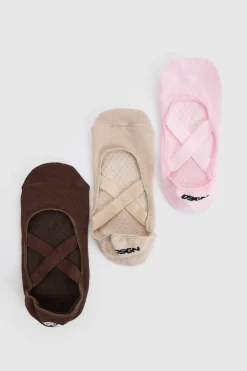 Lot De 3 Chaussettes Antidérapantes Pour Pilates Et Yoga Dsgn Studio