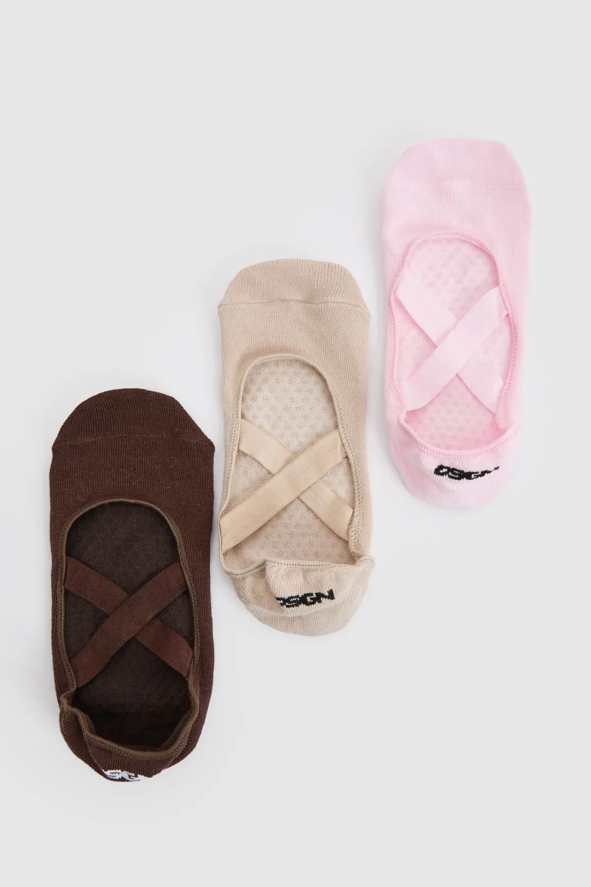 Lot De 3 Chaussettes Antidérapantes Pour Pilates Et Yoga Dsgn Studio