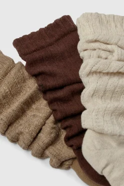 boohoo Lot de 3 chaussettes côtelées décontractées<Femme Lingerie Et Sous-Vêtements|Chaussettes