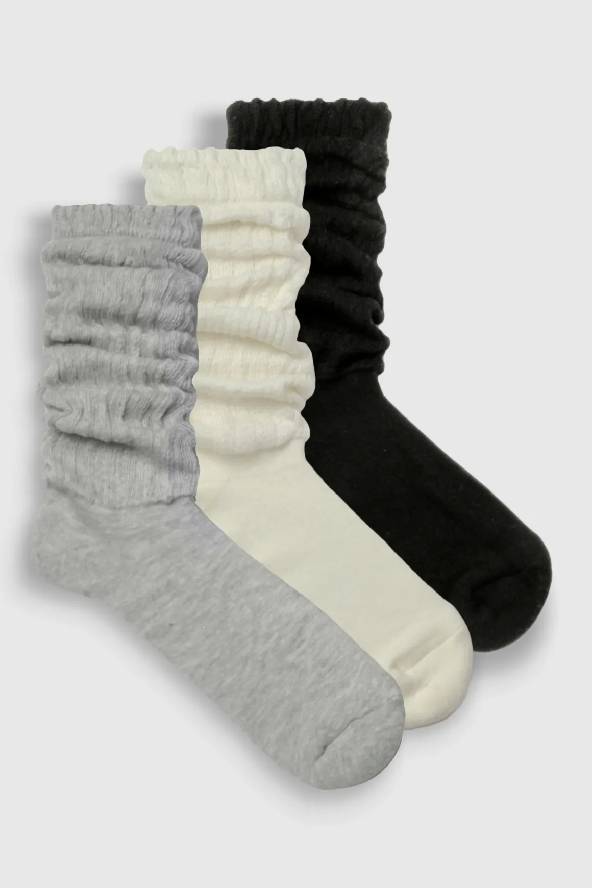 Lot de 3 chaussettes décontractées côtelées